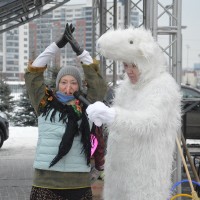 Новогодние гуляния на озере Долгое